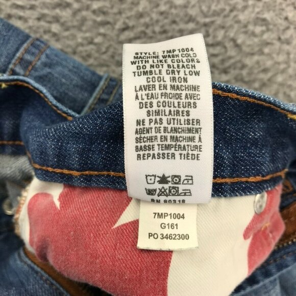 LUCKY BRAND Mens Size 34x28 Short Straight Leg 165 100% Cotton Blue Denim Jeans - Picture 9 of 16